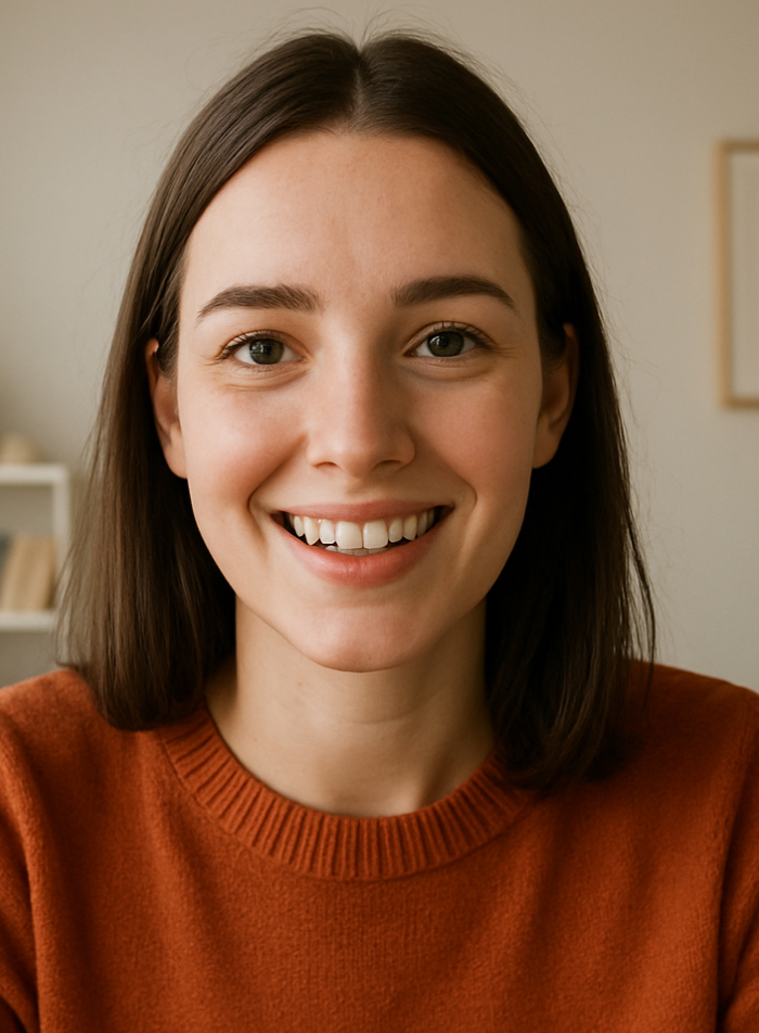 Woman on video call